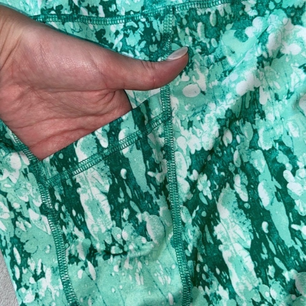 Zella Green Compression Shorts View 3